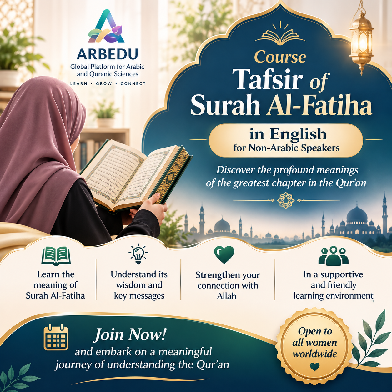 Surah Al-Fatihah: Correct Recitation, Beautiful Meanings & A Deeper Connection with Allah